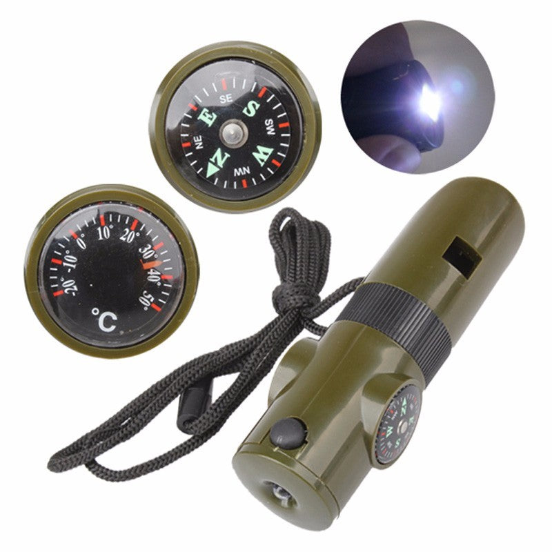 7-in-1 Survival Whistle & Compass - Gadget&trail