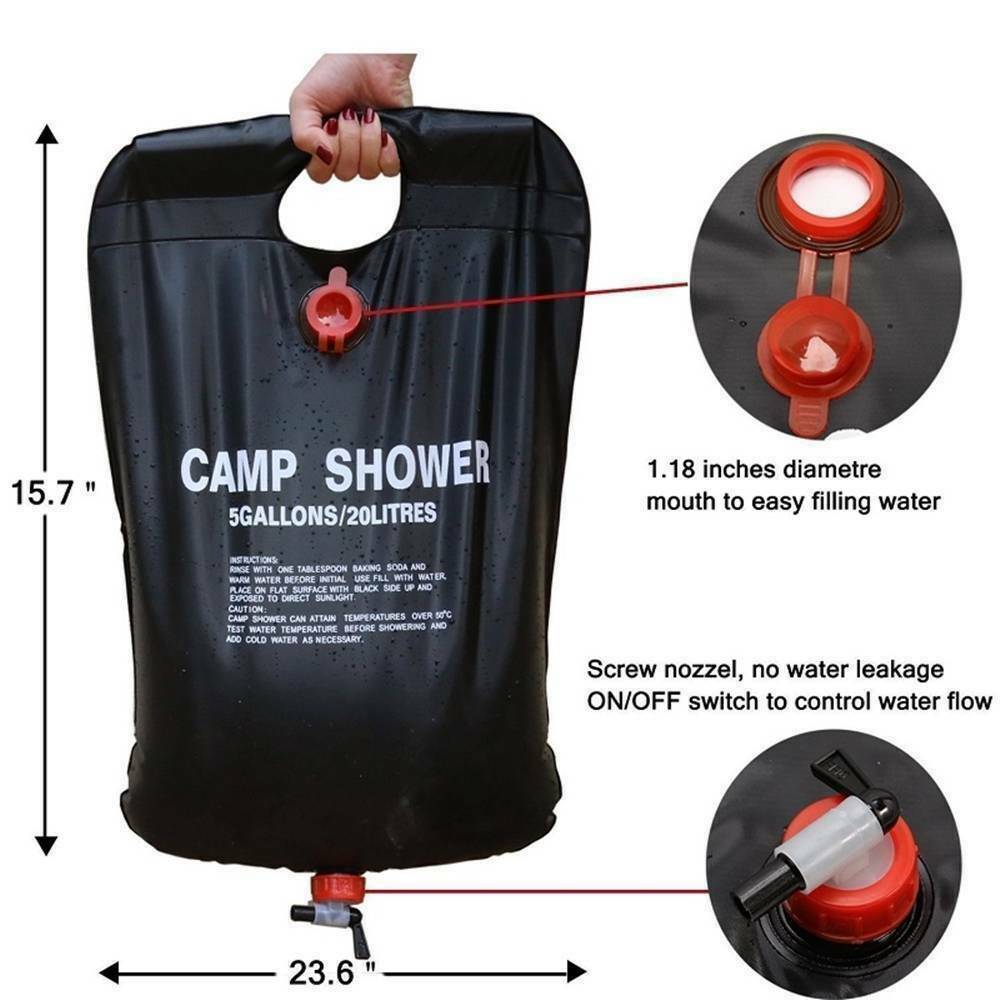 20L Solar Camping Shower Bag - Gadget&trail