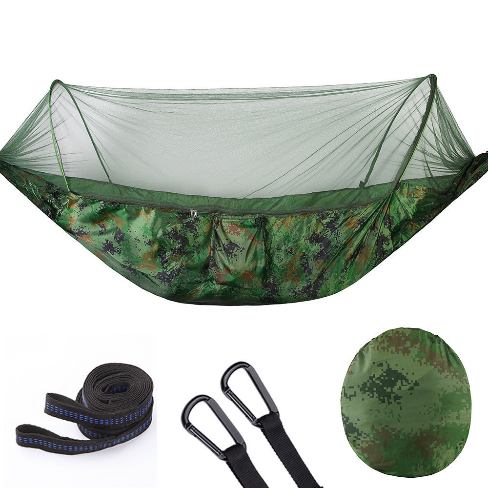 Quick-Open Automatic Hammock with Mosquito Net - Gadget&trail