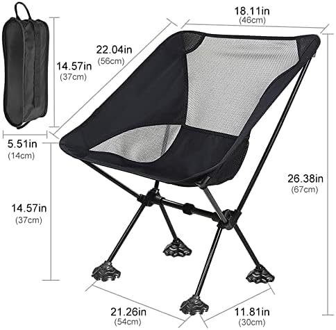 Portable Camping Chair with Anti-Slip Feet & Carry Bag - Gadget&trail