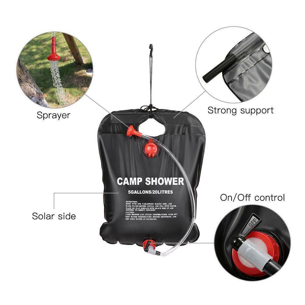 20L Solar Camping Shower Bag - Gadget&trail