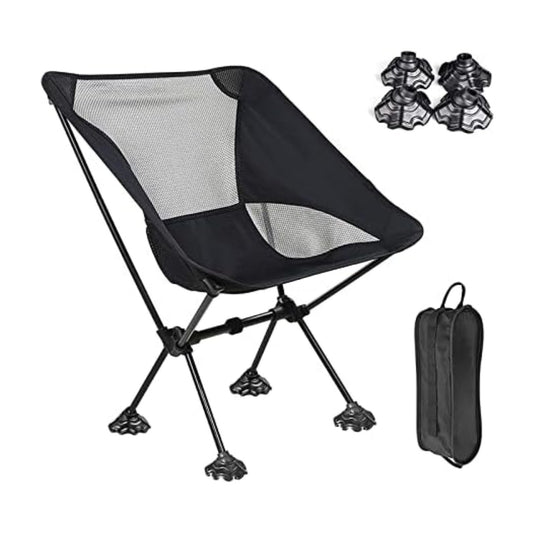 Portable Camping Chair with Anti-Slip Feet & Carry Bag - Gadget&trail